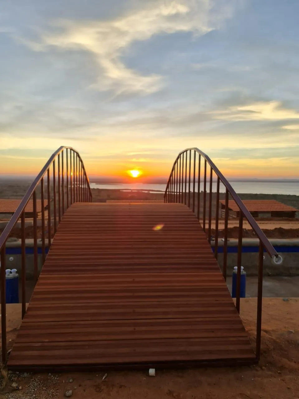 Pôr do sol sobre a baía de Pemba